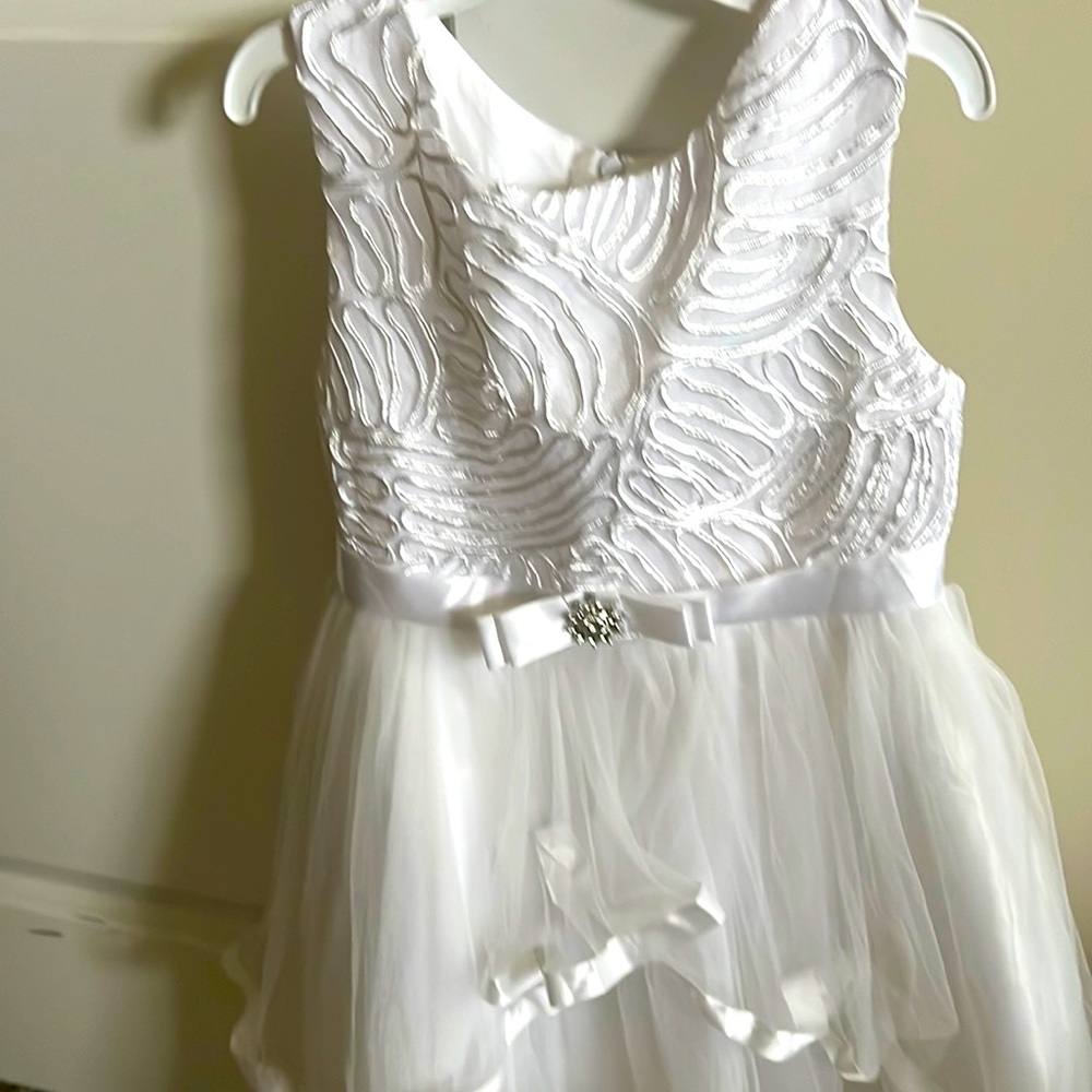 Girls white formal dress